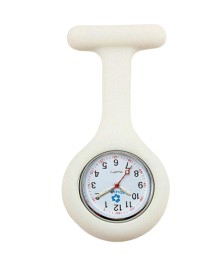 Montre en Silicone Blanche avec Trotteuse