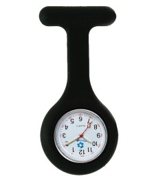 MONTRE INFIRMIÈRE NOIR EN SILICONE