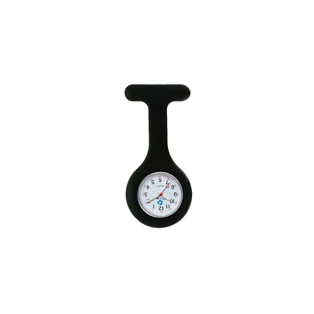 MONTRE INFIRMIÈRE NOIR EN SILICONE