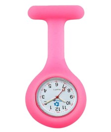 MONTRE INFIRMIÈRE ROSE EN SILICONE