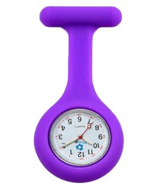 MONTRE INFIRMIÈRE MAUVE EN SILICONE