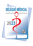 Caducée délégué médical 2023 + pochette adhésive